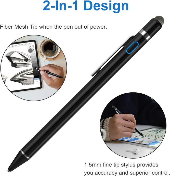 DEWALT 3-in-1 Stylus Pen For IPad & IPhone - Touchscreen, Ballpoint & Keypad Tip - Pocket-Sized With Extra Ink