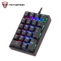 Motospeed K24 Macro Mechanical Numeric Keypad Wired 21 Keys RGB Backlight Numpad Gaming Keyboard Red Blue Switch For PC Notebook. 