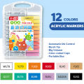 Acrylic Brush Markers Set with Portable Case, Liquid Ink Art Acrylic Paint Markers Set for Art and DIY Craft. 