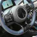 Carbon Fiber Car Inner Steering Wheel Cover Sticker Trim for BYD Atto3 Atto 3 2022 2023 Yuan Plus Dolphin Accessories. 