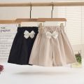 4-16 Yrs Teenager Girls Korean High Waisted Loose Shorts Back To School Green Clothes 2025 New Summer Baby Girls Beach Clothes. 