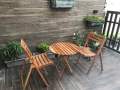 Wooden folding Chair Table Set 2 Chairs and 1 Table. 