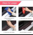 Door Sill Plate Protectors Guards Sill Scuff Cover Panel Step Protector (Sports, Black & Red, Pack of 4). 