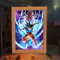 High-Definition LED Light Printing Bedroom Wall  Featuring Anime Character Dragon Ball Picture Frames and Goku Art Pictures. 