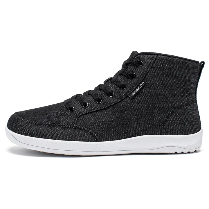 HOBIBEAR%20Mid-Top%20Barefoot%20Shoes%20Unisex%20Wide%20Toe%20Box%20Canvas%20Sneakes%20Zero%20Drop%20Lace%20Up%20Outdoor%20Walking%20Shoes%20-%20Image%202