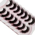 7 Pairs False Eyelashes Wispy Lashes Natural Look Fake Eyelashes Cat Eye Lashes Faux Mink Fluffy Strip False Lashes Pack. 