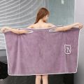 Womens Bath Towels Girls Wearable 90*130Cm Fast Drying Bathing Beach Spa Bathrobes Wash Clothing, Shower Bath And Gym Towel. 