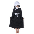 Child's Forum Victorian Girl Dress Coffee Maid Costume Colonial Girl Costume Dress black/White With Apron Hat.