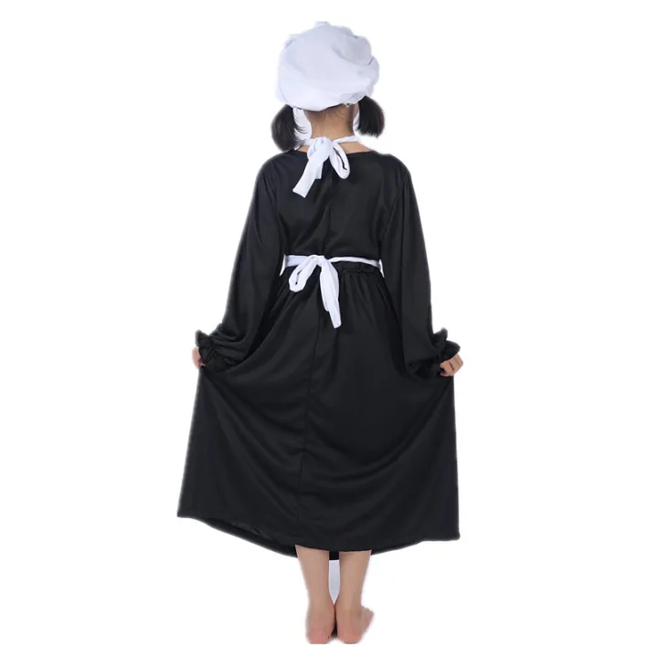 Child's%20Forum%20Victorian%20Girl%20Dress%20Coffee%20Maid%20Costume%20Colonial%20Girl%20Costume%20Dress%20black/White%20With%20Apron%20Hat%20-%20Image%203