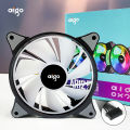 Aigo AR12 120mm pc computer Case Fan RGB Heatsink aura sync sata port 12cm Cooler argb Silent controller fan cooling ventilador. 