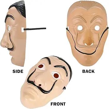 Money Heist Dali Mask - Unisex Halloween Cosplay Costume