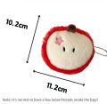 Kawaii Mini Apple Plush Coin Purse Creative Cartoon Mini Storage Bag Zero Wallet Cute Apple Coin Purse Holiday Party Gifts. 