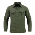 Men's Lightweight Quick-Drying Shirt Tactical Casual Military Long-Sleeved Cargo Shirt Breathable Sport Sunscreen Top T-Shirt. 