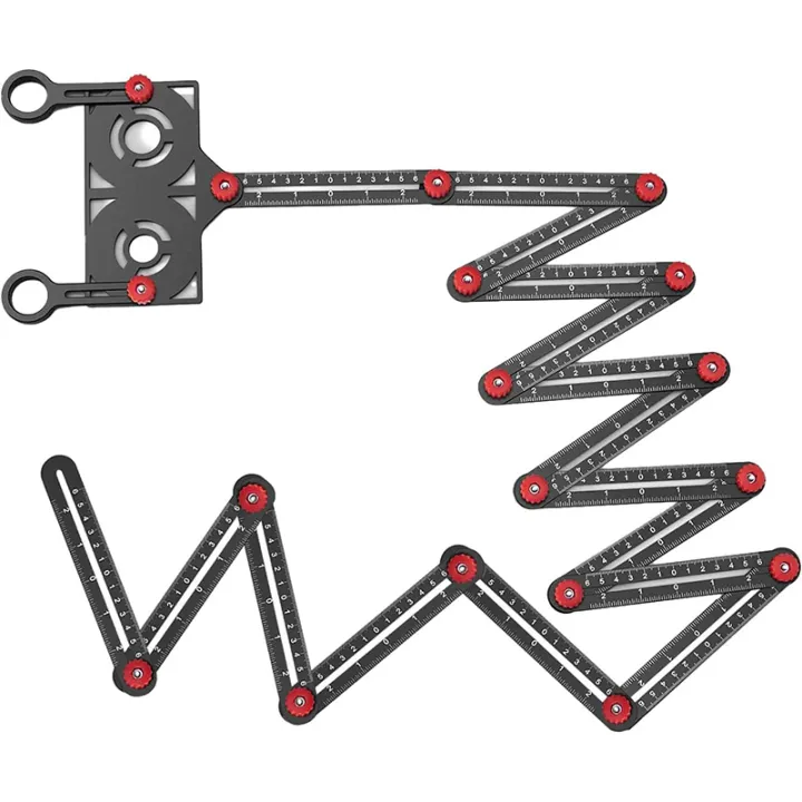 4/6/9/12 Aluminum Alloy Folding Ruler For Tile Positioning Opening ...