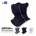 Reflective Nigh Riding Half Face Mask Summer Ice Silk Riding Mask Sunscreen Neck Cover Outdoor Dustproof and UV Protective Neck.