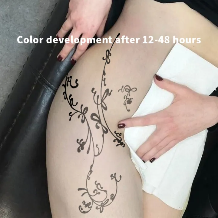 Bohemian%20Flower%20Vine%20Herbal%20Juice%20Tattoo%20Sticker%20Sexy%20Line%20Waist%20Temporary%20Tattoos%20Waterproof%20Fake%20Tattoo%20Party%20%20Art%20Y2K%20-%20Image%202