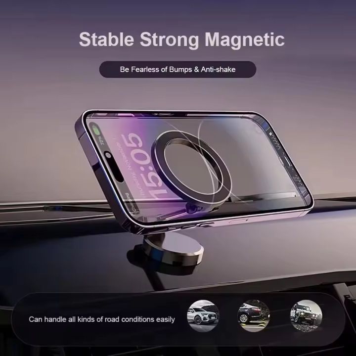 Strong%20Magnetic%20Cell%20Phone%20Holder%20Car%20360%C2%B0%20Swivel%20Adjustable%20Back%20Sticker%20Holder%20Magsafe%20for%20IPhone%2015%20Samsung%20Xiaomi%20Universal%20-%20Image%203
