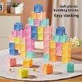 Baby Soft  Building Blocks, Silicone Chewable Hand-Grabbing Balls, Early Education Toys for Babies 6-8 Months, Toys for Children 1-3 Years Old. 