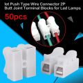 10Pcs Spring Wire Connectors Spring Clamp Terminal Quick Splice Wire Terminals 10A 220V 2/3 Pin Push Quick Wire Cable Connector White Wiring Terminal.