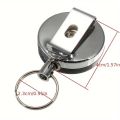 Duty Badge Reels Retractable Badge Holder, Metal Retractable Keychain Badge Reel ID Badge Holder with Belt Clip Key Ring. 