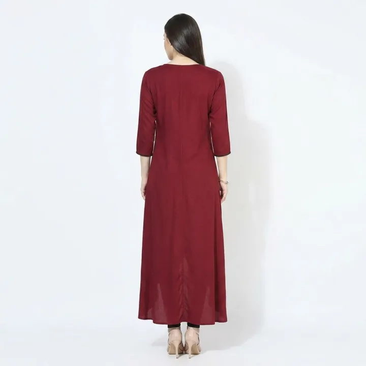 Linen%201%20Piece%20Kurti%20Kameez%20Dress%20for%20Women%20Trendy%20Stylish%20Comfortable%20Daily%20Wear%20Fabric%20-%20Image%203