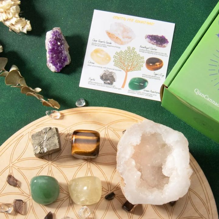 Crystals and Healing Stones Set for Abundance and Prosperity, Spiritual ...