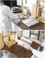 1Pc Plastic Folding Plate Holder Kitchen Dishrack/Dish Drying Rack/Plate Stand Bowl Organizer-Random Color. 