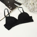 Black Cotton Foam Wireless Bra for Women - Adjustable Straps, Multiple Sizes (32B-38B). 