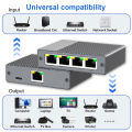 Gigabit Ethernet Switch 1 to 4 RJ45 Splitter, 1000Mbps 4 Port LAN Network Adapter Internet Hub.