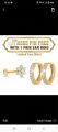 Gold Plated Hoop Earrings with Diamond Stud – Buy 2 Get 1 Free Offer | Stylish Women’s Jewelry. 
