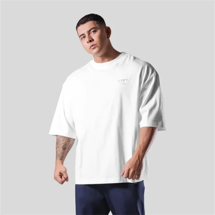 TEAM%20LYFT%20Silver%20Letter%20Logo%20Print%20Comfortable%20Cotton%20Men%20GYM%20T-Shirt%20O-Neck%20Short%20Sleeve%20T%20Shirt%20M-3XL%20Man%20T-shirts%20Tops%20Tees%20-%20Image%202