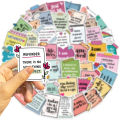 50Pcs Inspirational Words Stickers Pack,Motivational Quote Stickers for Teens and Adults,Vinyl Decals for Water Bottles. 