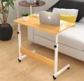 Laptop Table Flexible Adjustable Desk height with 4 wheels for easy portability, Material Wooden, Indoor. 