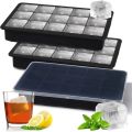 New 15 Grid Silicone Ice Cube Molds Big Tray Mold Ice Cube Maker Reusable Durable Bar Pub Whiskey Cocktail Ice Block Maker Model.
