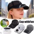 Solar Powered Cap with Fan Summer Breathable Mesh Sun Protection Outdoor Baseball Hat For Men USB Rechargeable Cooling Headwear. 