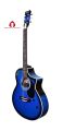 Givsun Pentagon Blue 6-String Cut A Way Right Hand Acoustic Semi-Electric Guitar With Bag And Free 1 Set String,2 Picks. 