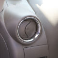 2Pcs Car Air A/C Vent Ring Cover Trim Frame Sticker for Nissan Micra March K13 2011 2012 2013 2014 2015 2016 2017 Accessories. 