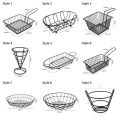 Fryers Basket Net Mesh Fries Chip Kitchen Tool Iron Fryer Food Storage Container Home BBQ French Fries Baskets with Handle.