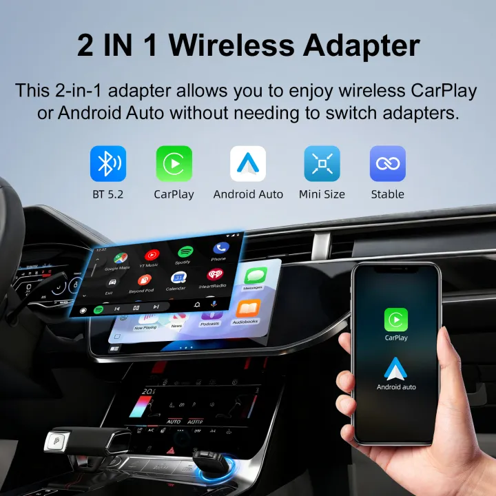 Ezonetronics%20Wireless%20CarPlay%20Android%20Auto%20Adapter%20for%20Factory%20Wired%20Car,%20Wireless%20CarPlay%20&%20Android%20Auto%202%20in%201%20-%20Image%202