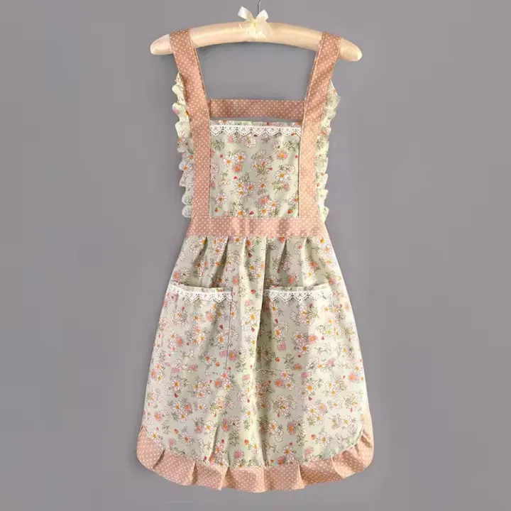 1Pc%20Kitchen%20Household%20Cooking%20Canvas%20Apron%20Women%20Oil-Proof%20Waterproof%20Adult%20Waist%20Fashion%20Coffee%20shop%20Flower%20shop%20Overalls%20Apron%20-%20Image%207