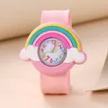 3D Cartoon Kids Clock Astronaut Poultry Fruit Flowers Children Quartz Rainbow Love Birthday Cake Gift Baby Toy Watch. 