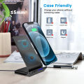 30W Qi Wireless Charger Stand Fast Charging Dock Station For iPhone15 14 13 12 11 Pro XMax Samsung S21 Dock Station Phone Holder. 