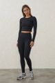 Long sleeve crop top and laggings set for women. 