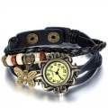 Antique Women Watch Leather Wrapped Bracelet Women Quartz Wristwatch Ladies Clock Gift Watch relojes de mujer. 