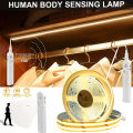Motion Sensor Led Lights Strip Battery Powered 320 Leds/m COB Led Strip Lights for Stair Bedroom Closet Under Cabinet Lighting.