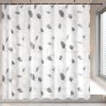 1pc Waterproof Shower Curtain with Plastic Hooks Bathroom Partitions Plastic Leaf Bath Curtain Bathroom Curtain Window Curtain. 