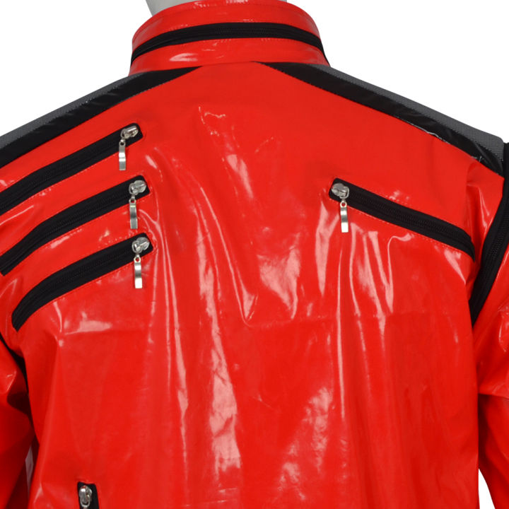 Man%20Red%20Jacket%20Cosplay%20Costume%20With%20Zippers%20Black%20Trimm%20Men's%20Classic%20For%20Michael%20Jackson%20Shows%20Wear%20Cosplay%20Clothes%20-%20Image%205