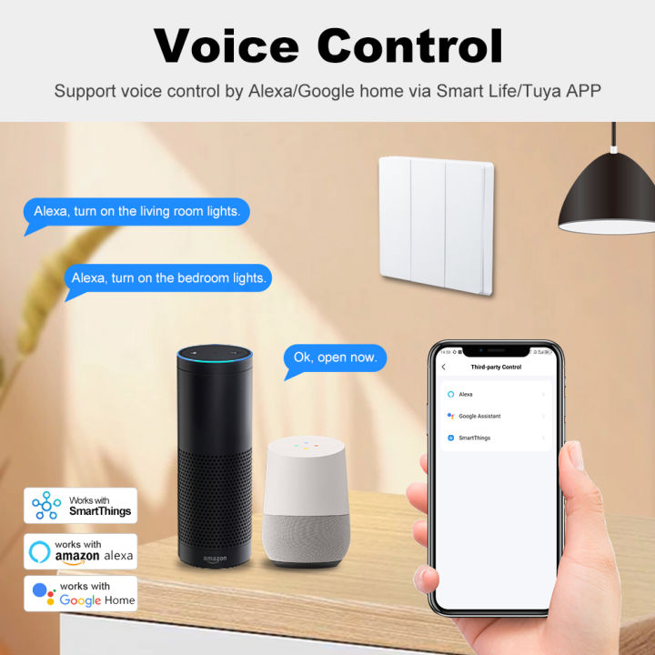 Manhot%20Tuya%20Smart%20EU%20Zigbee%20Button%20Switch%20No%20Capacitor%20Wire%20Required%201/2/3/4%20Gang%20Wall%20Light%20Switch%20Work%20With%20Alexa%20Google%20Home%20lightify%20-%20Image%204