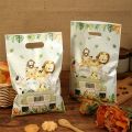 10/20/50pcs Jungle Animals Bag Candy Biscuit Packing Bags, Safari Animals Bag for Guest Birthday Supplies.