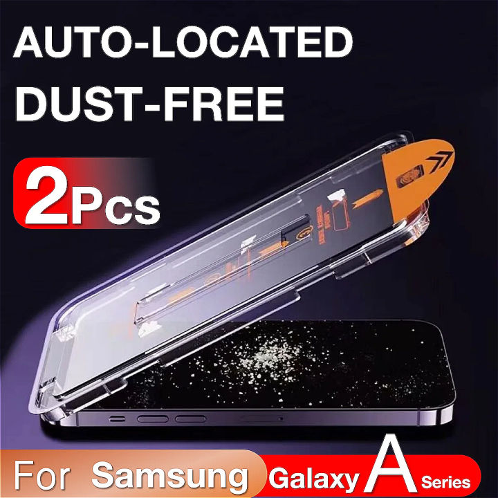2Pcs For Samsung Galaxy A56 A36 A55 A54 A53 A52 A51 A16 A35 A34 A33 A32 A26 A25 A23 5G Screen Protector Toughened Glass Easy Kit